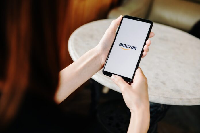 Чианг, Май, Тайланд., февруари, 08, 2024:, Амазонка, Лого и, Кредит